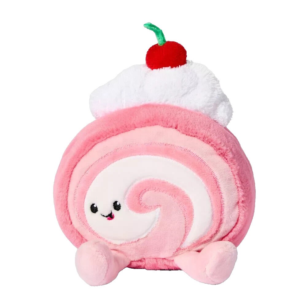 Gigglescape Swiss Roll 8.5" Plush Toy Pink Soft Stuffed Animal - Bellso